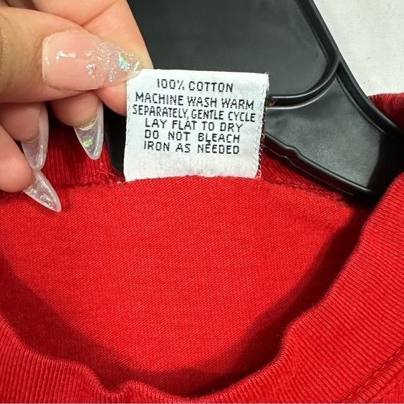 Vintage Guess USA red crew neck t-shirt size L - Picture 7 of 7